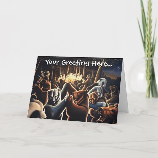 Tanzbären Gruß Kunsteilen Karte (Vorderseite)