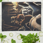 Tanzbären Handtuch Party Tiere Bärentuch Handtuch (Gefaltet)