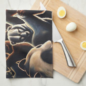 Tanzbären Handtuch Party Tiere Bärentuch Handtuch (Viertel Falte)