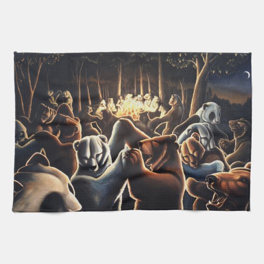 Tanzbären Handtuch Party Tiere Bärentuch Handtuch (Horizontal)