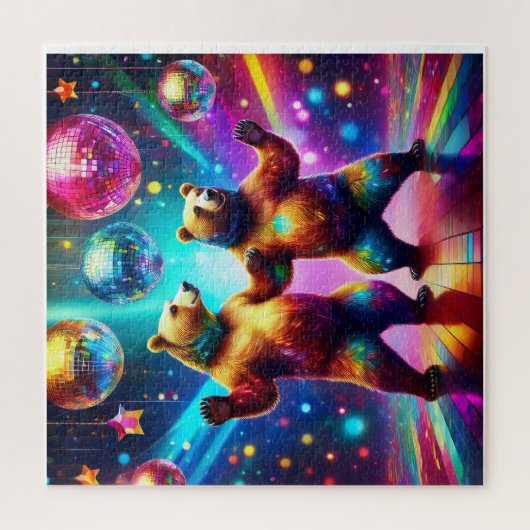 Tanzbären in der Diskothek Puzzle (Vertikal)