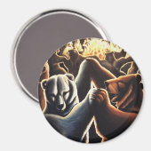 Tanzbären Kühlschrankmagnet Bärengeschenke (Vorderseite/Rückseite)