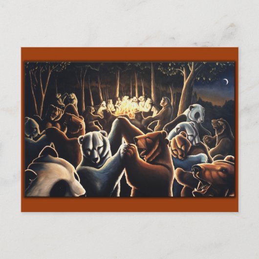 Tanzbären Postkarte Feier Postkarten (Vorderseite)