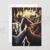 Tanzbären Postkarte Feier Postkarten (Vorne/Hinten)