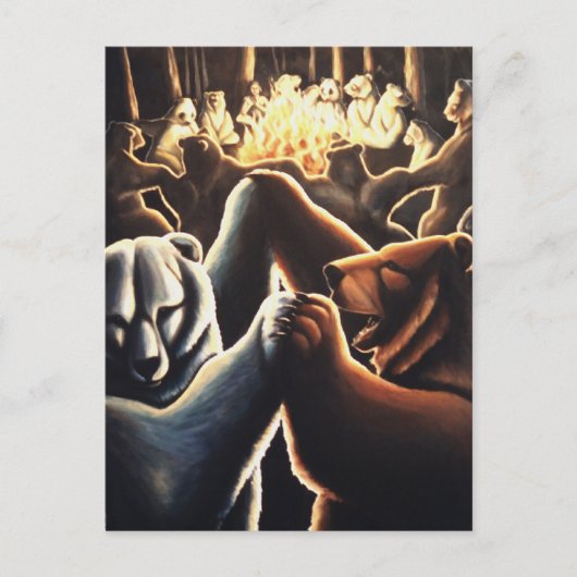 Tanzbären Postkarte Feier Postkarten (Vorderseite)