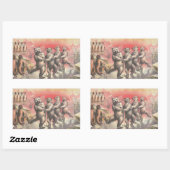 Tanzbären Rechteckiger Aufkleber (Blatt)