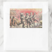 Tanzbären Rechteckiger Aufkleber (Tasche)