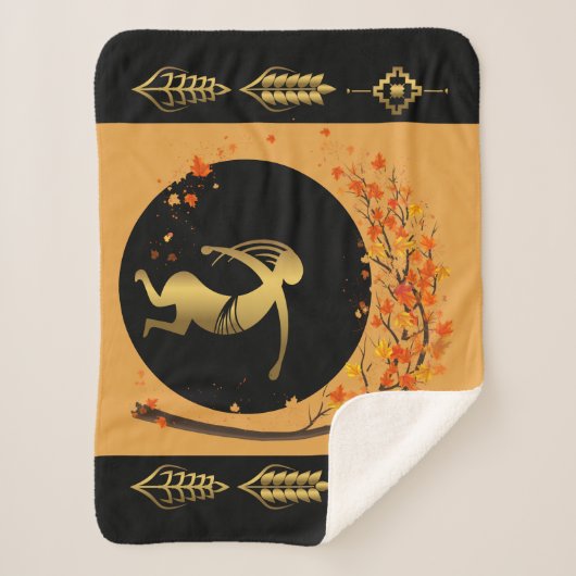 Tanzbaum Herbstlaubs Kokopelli Sherpadecke (Vorderseite)