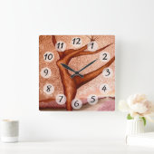 Tanzbaum Quadratische Wanduhr (Zuhause)