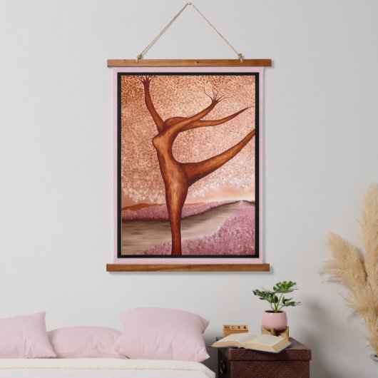 Tanzbaum Wandteppich Mit Holzrahmen (Schlafzimmer)