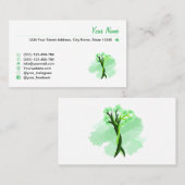 Tanzbäume in der Liebe Grün Sie Ihren eigenen Besu Visitenkarte (Vorne/Hinten)