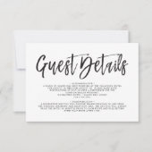 Tanzbild Schwarz| Details zu White Wedding Einladung (Vorderseite)