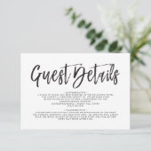 Tanzbild Schwarz| Details zu White Wedding Einladung (Stehend Vorderseite)