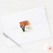 Tanzblüten im Herbst Quadratischer Aufkleber (Umschlag)