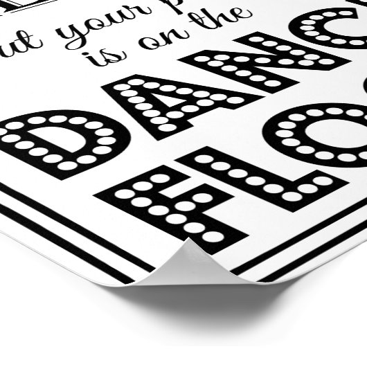 Tanzbodensitzplan Hochzeit oder Party-Zeichen Poster (Ecke)