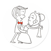 TanzBraut & Groom Schwarz und Weiß Hochzeit