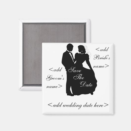 Tanzbrücke und Bräutigam Magnet (Vorderseite/Rückseite)