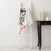 Tanzdecke mit glitzerndem Silberherz. Sherpadecke (Beispiel)