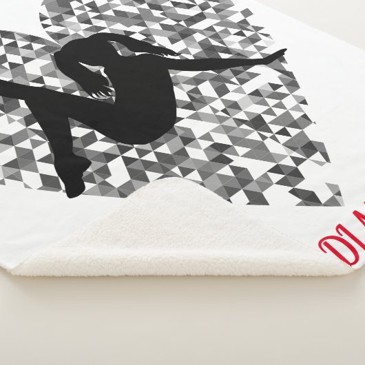 Tanzdecke mit glitzerndem Silberherz. Sherpadecke (3/4)