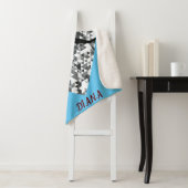 Tanzdecke mit glitzerndem Silberherz. Sherpadecke (Beispiel)