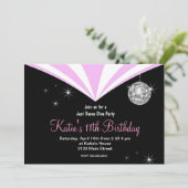 Tanzdisko Diva Party Einladung (Stehend Vorderseite)