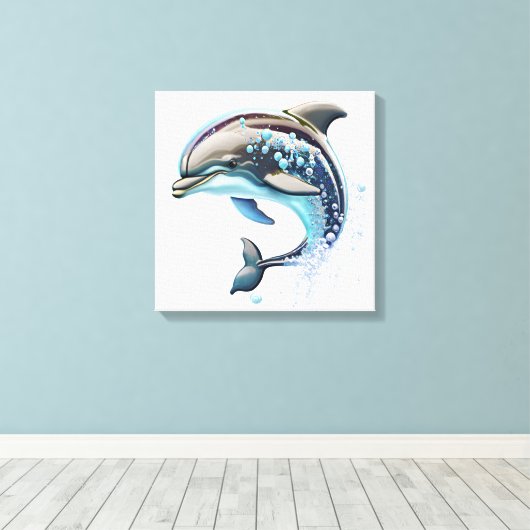 Tanzdolphin Leinwanddruck (Insitu (Holzboden))