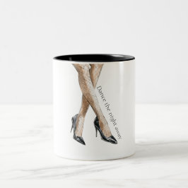 Tanze die Nacht weg Beine High Heels Zweifarbige Tasse