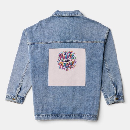 Tanze in die Partnerschaft Jeansjacke (Rückseite)