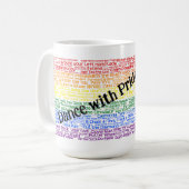 Tanze mit Stolz Kaffeetasse (Vorderseite Links)
