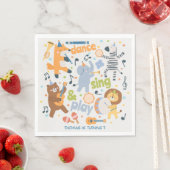 Tanze, singe und spiele Kindergeburtstag Serviette (Beispiel)