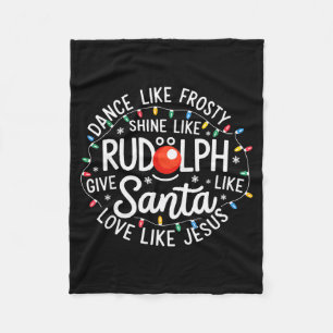 Tanze wie Frosty, strahle wie Rudolph, gib wie der Fleecedecke