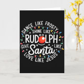 Tanze wie Frosty, strahle wie Rudolph, gib wie der Karte (Gelbe Blume)