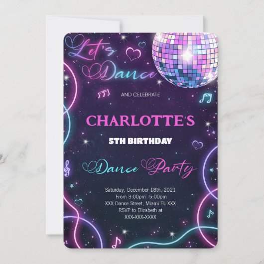 Tanzeinladung Einladung (Vorderseite)