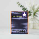 Tanzeinladungen der 40er Jahre Einladung (Stehend Vorderseite)