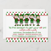 Tanzelfen Weihnachtsfeiertage Party Einladung (Vorne/Hinten)