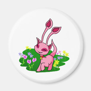 Tänzelndes rosa Aisha durch Blumen Magnet