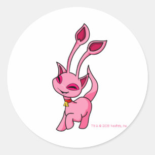 Tänzelndes rosa Aisha Runder Aufkleber