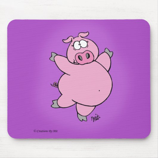 Tänzelndes Schwein Mousepad (Vorne)