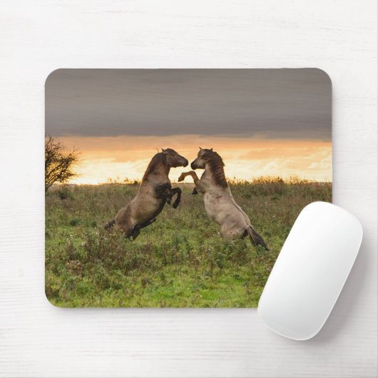 Tänzelndes wilde Pferdmousepad Mousepad (Mit Mouse)