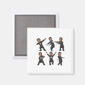 Tanzen Abraham Lincoln 4. Juli Jungs Mädchen Kind Magnet (Vorderseite/Rückseite)