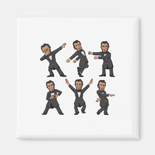 Tanzen Abraham Lincoln 4. Juli Jungs Mädchen Kind Magnet