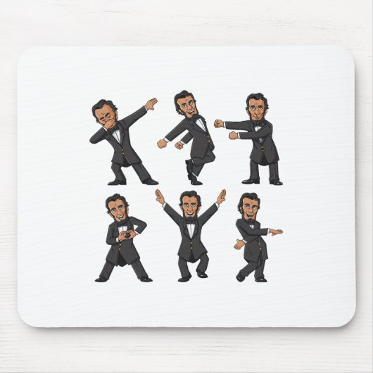 Tanzen Abraham Lincoln 4. Juli Jungs Mädchen Kind Mousepad (Vorne)