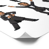 Tanzen Abraham Lincoln 4. Juli Jungs Mädchen Kind Poster (Ecke)