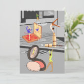 Tanzen an einem strahlenden Geburtstag Einladung (Stehend Vorderseite)