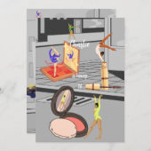 Tanzen an einem strahlenden Geburtstag Einladung (Vorne/Hinten)