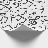 Tanzen-Anmerkungen in Schwarzem u. im Weiß Geschenkpapier (Ecke)