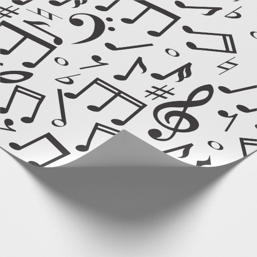 Tanzen-Anmerkungen in Schwarzem u. im Weiß Geschenkpapier (Ecke)