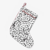 Tanzen-Anmerkungen in Schwarzem u. im Weiß Kleiner Weihnachtsstrumpf (Vorderansicht (hängend))