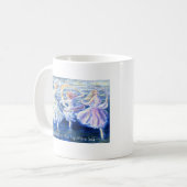 Tanzen auf das Saphir-Meer Kaffeetasse (Vorderseite Links)