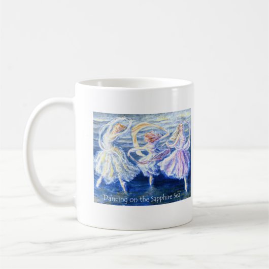 Tanzen auf das Saphir-Meer Kaffeetasse (Links)
